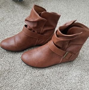 Brown booties